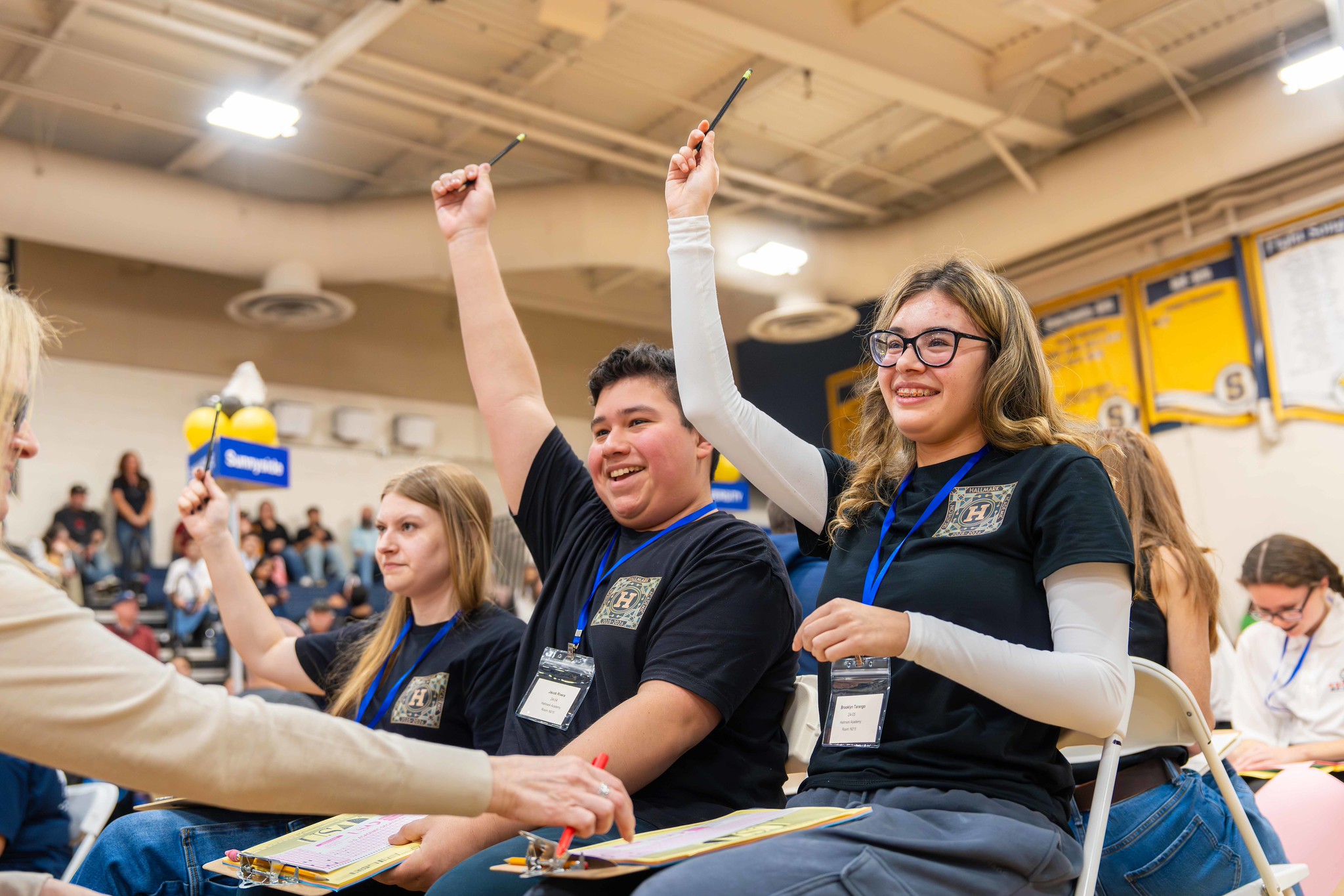 Students participating in the Academic Decathlon