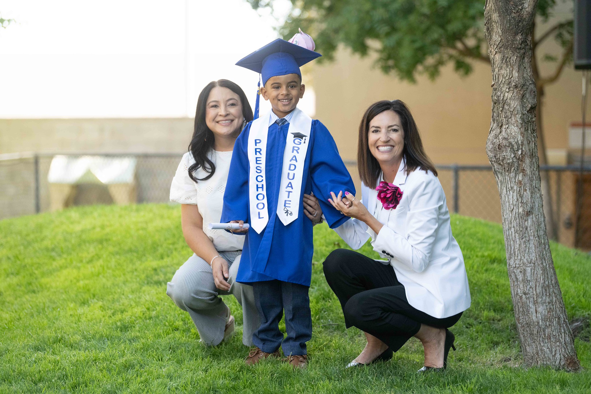 Superintendent Copher with preschool graduate